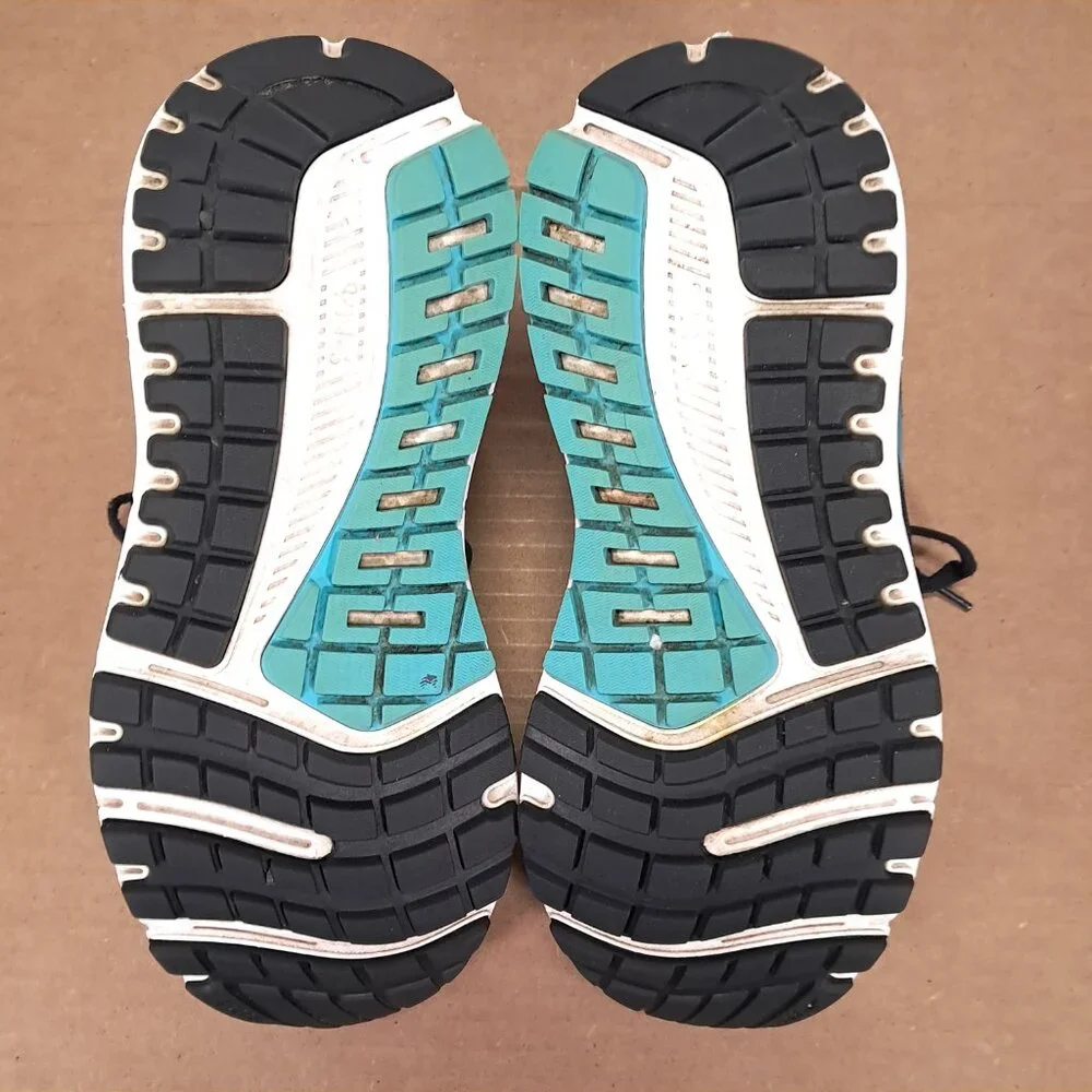 Brooks Ariel 20 Shoes Women 8 B Black Blue Athletic Running Sneakers 1203151B064
